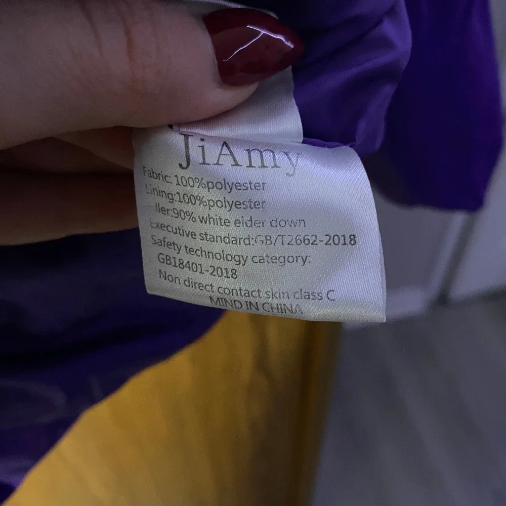 JiAmy 2 piece Snowsuit Kids Size 3T Purple Down Puffer Jacket and Bib Overalls